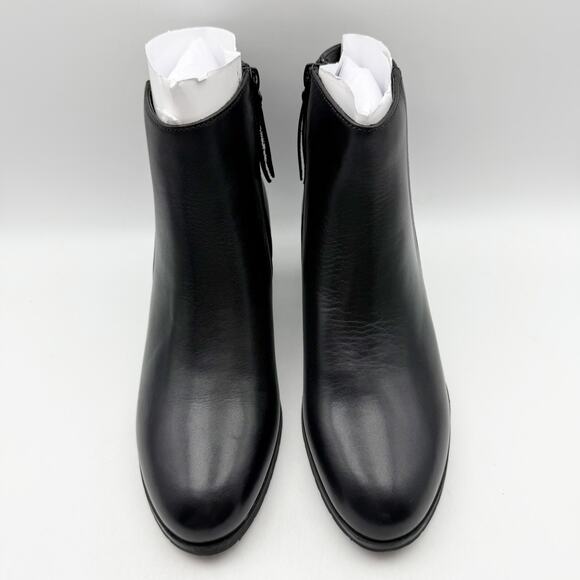 Naturalizer Womens Bay Bootie US 9 Wide EU 40 Black Leather Waterproof NWOB - Picture 7 of 13